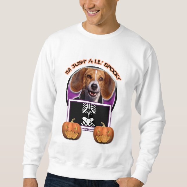 Halloween - Just a Lil Spooky - Beagle Sweatshirt (Front)