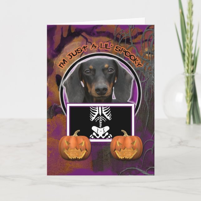 Halloween - Just a Lil Spooky - Doxie - Winston Card (Front)