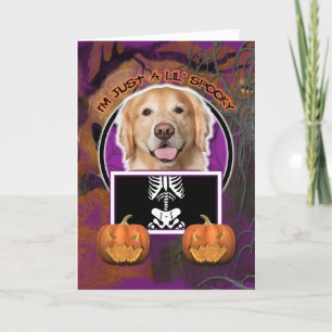 Halloween - Just a Lil Spooky - Golden Retriever Card