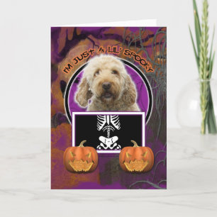 Halloween - Just a Lil Spooky - GoldenDoodle Card