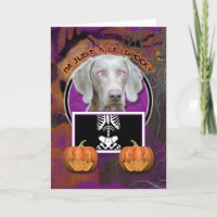 Halloween - Just a Lil Spooky - Weimaraner