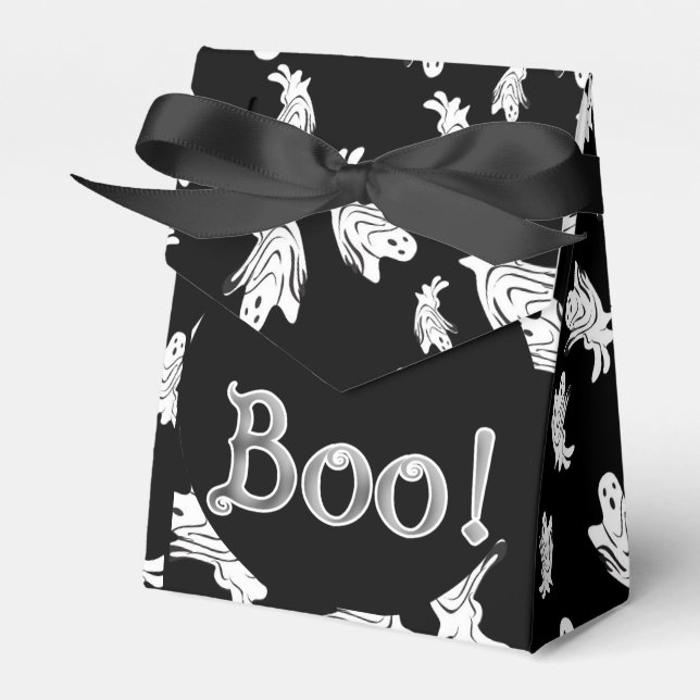 Halloween - Just Ghostly - Customise Favour Box (Front Side)