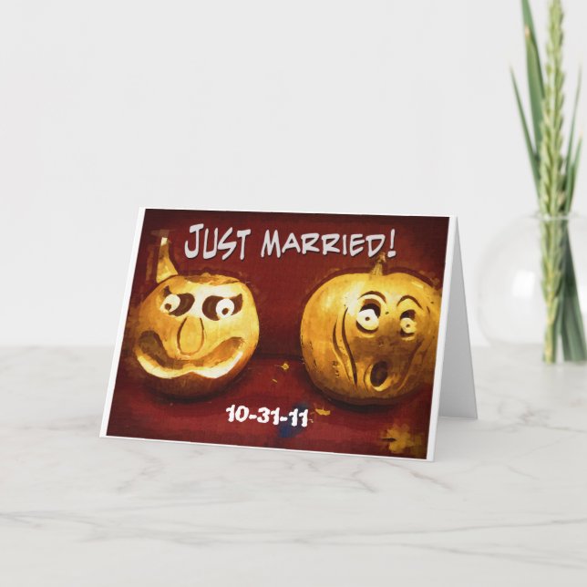 Halloween Just Married Card (Front)