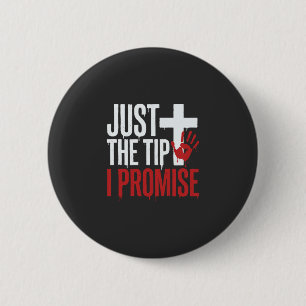 Halloween Just The Tip Bloody Cross 6 Cm Round Badge