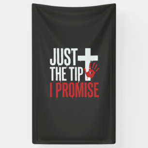 Halloween Just The Tip Bloody Cross Banner