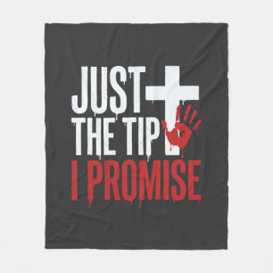 Halloween Just The Tip Bloody Cross Fleece Blanket