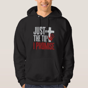 Halloween Just The Tip Bloody Cross Hoodie