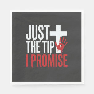 Halloween Just The Tip Bloody Cross Napkin