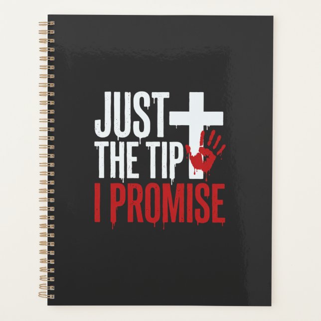 Halloween Just The Tip Bloody Cross Planner (Front)