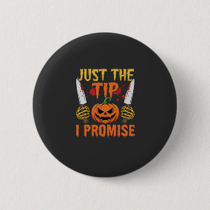 Halloween Just The Tip Pumpkin Knife Graphic 6 Cm Round Badge