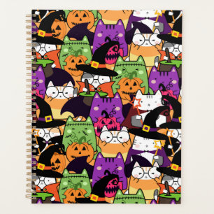 Halloween Kawaii Cat Pattern Planner