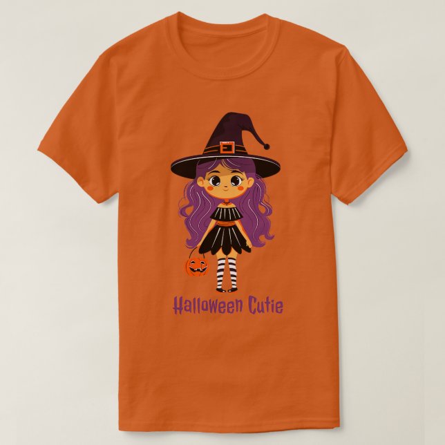 Halloween Kawaii Cute Witch TShirt (Design Front)