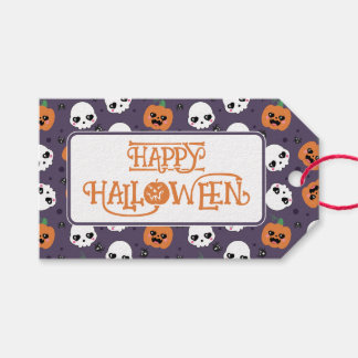 Halloween Kawaii Pattern Gift Tags