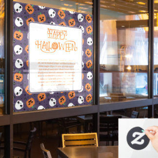 Halloween Kawaii Pattern Window Cling