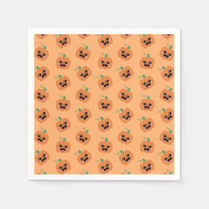 Halloween Kawaii Pumpkins Pattern Napkin
