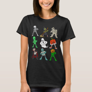 Halloween Keke Dancing Skeleton And Monsters Boys T-Shirt