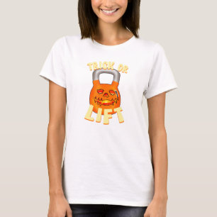 Halloween Kettlebell Trick Or Lift Jack O Lantern T-Shirt