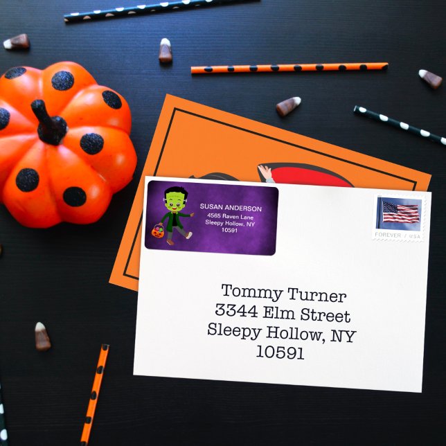 Halloween Kid’s Costume Party Frankenstein  Label (Creator Uploaded)