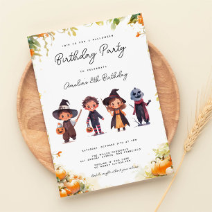 Halloween kids birthday invitation