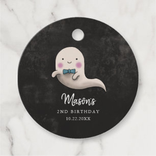 Halloween Kids Birthday Party Bow Tie Ghost Favour Tags