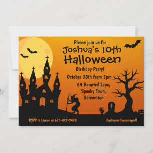 Halloween Kid's Birthday Party  Invitation