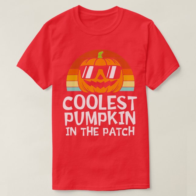 Halloween Kids Coolest Pumpkin In The Patch Boys H T-Shirt (Design Front)