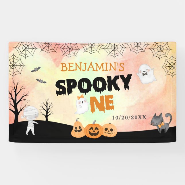 Halloween Kids Costume 1st Birthday Party Banner (Horizontal)