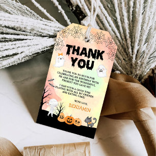 Halloween Kids Costume 1st Birthday Party Gift Tags