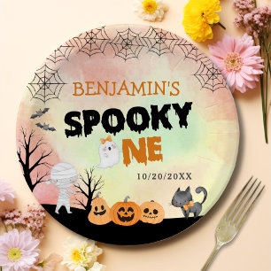 Halloween Kids Costume 1st Birthday Party Paper Plate