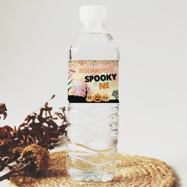 Halloween Kids Costume 1st Birthday Party Water Bottle Label (Creator Uploaded)