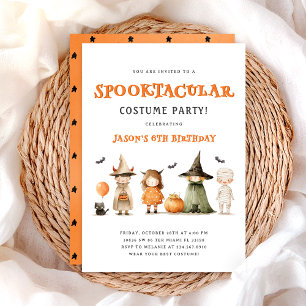 Halloween Kids Costume Birthday Party  Invitation