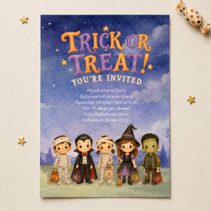 Halloween Kid's Costume Party Trick or Treat Invitation