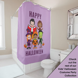 Halloween Kids’ Cute Costume Party Shower Curtain