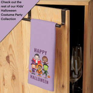 Halloween Kids’ Cute Costume Party Tea Towel