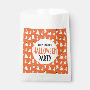 Halloween Kids Ghost Pattern Personalised Party Favour Bags