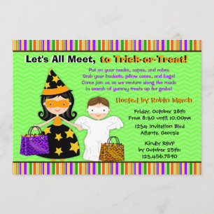 Halloween Kids Halloween Trick or Treat Party Invitation