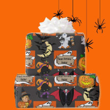 Halloween Kids Name Child's Birthday Personalise