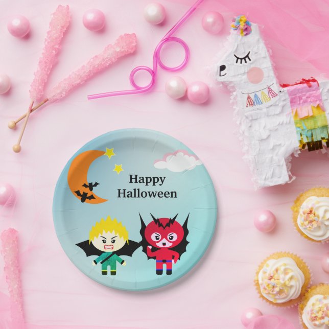 Halloween kids paper plate (Party)