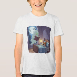 Halloween Kids T-Shirt Spooky Ghost and Corgi Tri-Blend Shirt