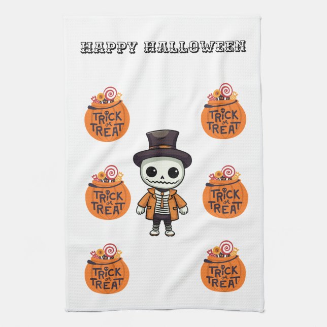 Halloween Kitchen Tea Towel (Vertical)