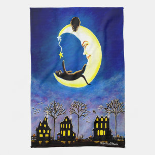 Halloween kitchen towel "Salem's Star"