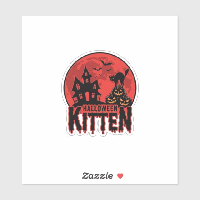 Halloween Kitten Haunted House Cat Graphic_1 (Sheet)