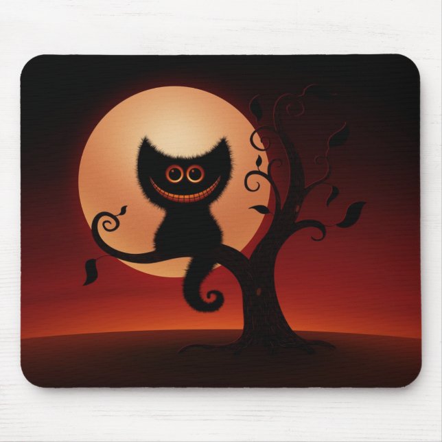 Halloween Kitten Mouse Mat (Front)