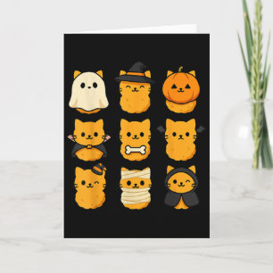 Halloween Kitten Nuggets Food Pun Cat Lover  Card