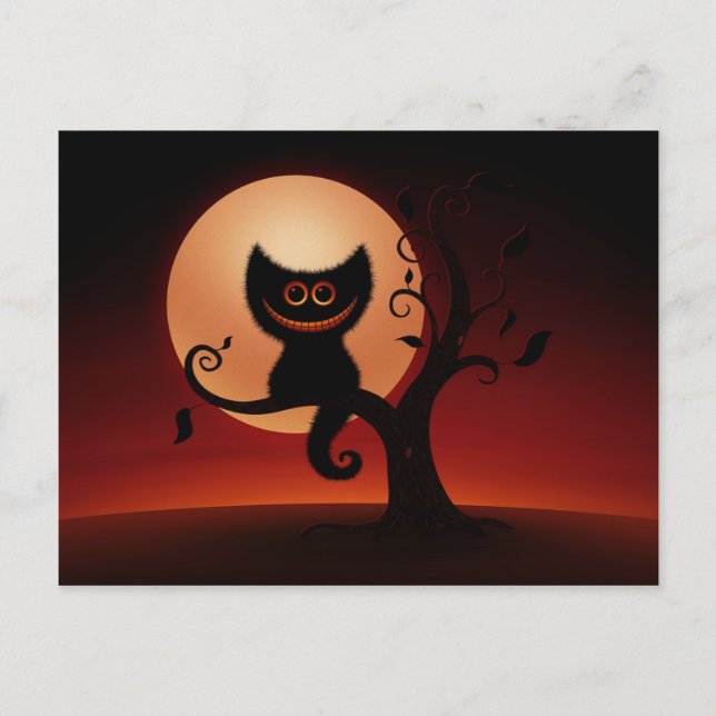 Halloween Kitten Postcard (Front)