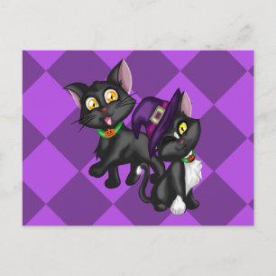 Halloween Kittens Postcard