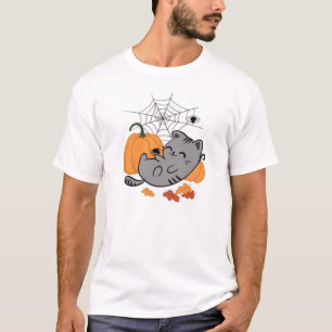 Halloween Kitty and Spiders Classic T-Shirt