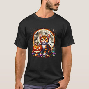 Halloween Kitty Cat Kitten Girls Graphic T-Shirt