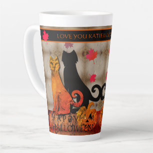 Halloween Kitty Cat  Latte Mug