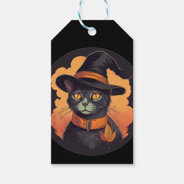 Halloween Kitty Gift Tags (Front)